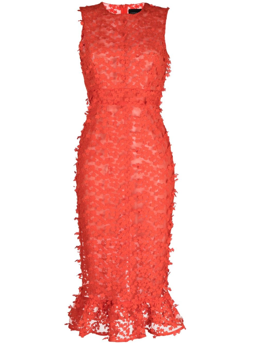 Cynthia Rowley sleeveless lace midi dress - Red
