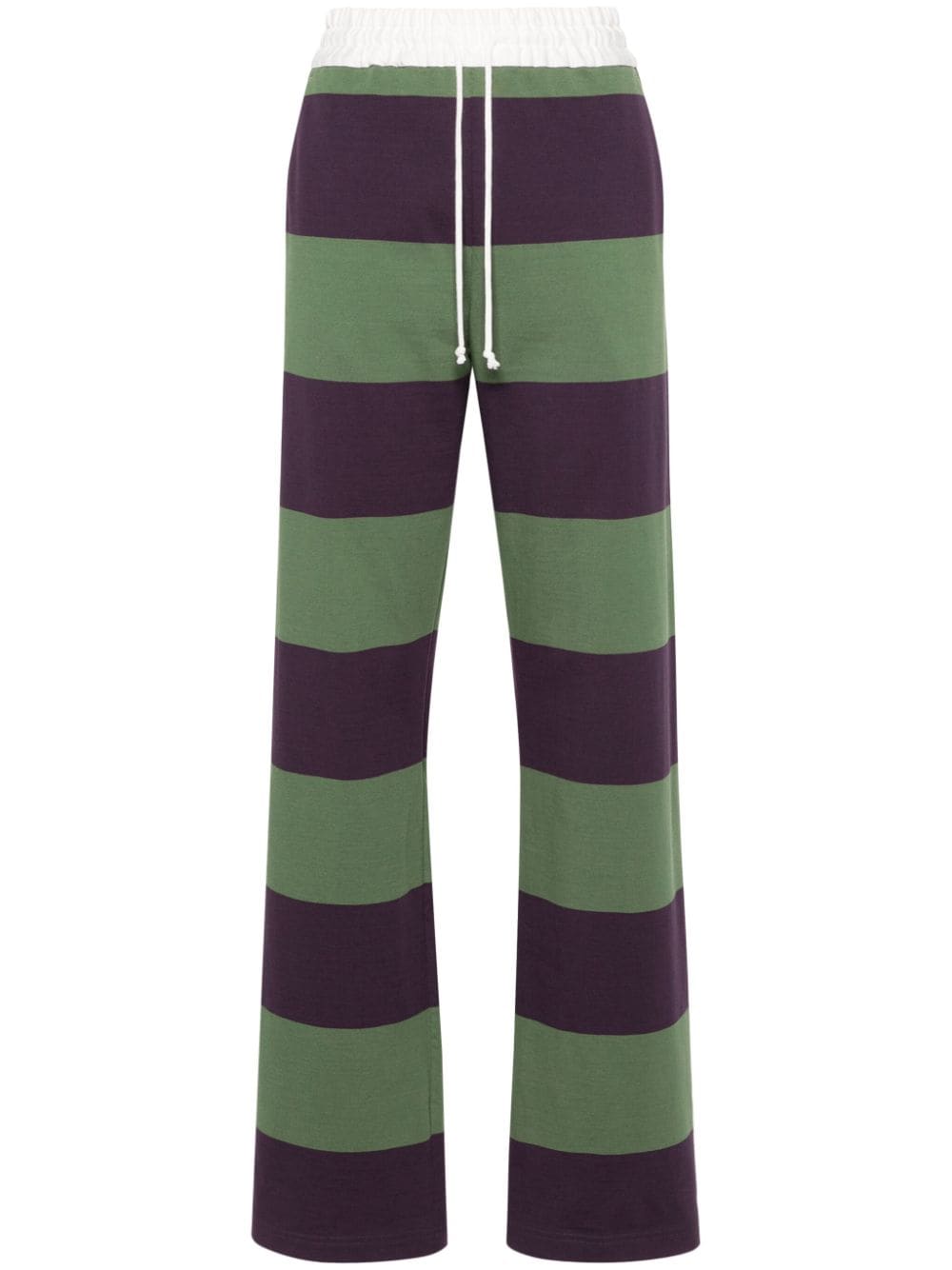 DRIES VAN NOTEN striped cotton track pants - Purple