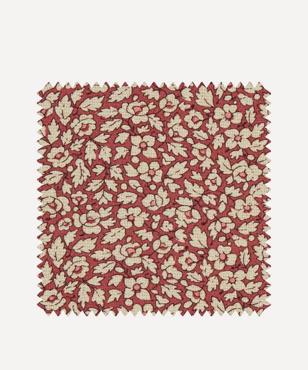 Fabric Swatch - Feather Petals Linen in Red Lac Liberty Fabrics