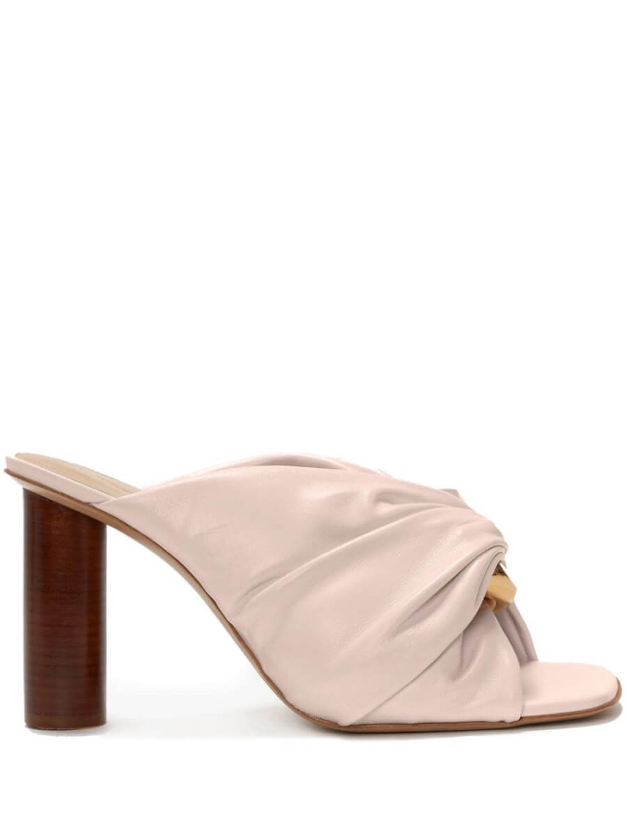 JW Anderson Corner gathered leather mules - Pink