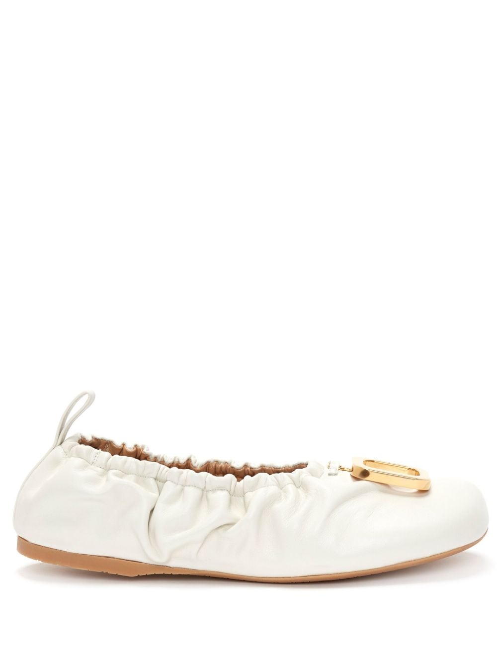 JW Anderson JWA leather ballerina shoes - White