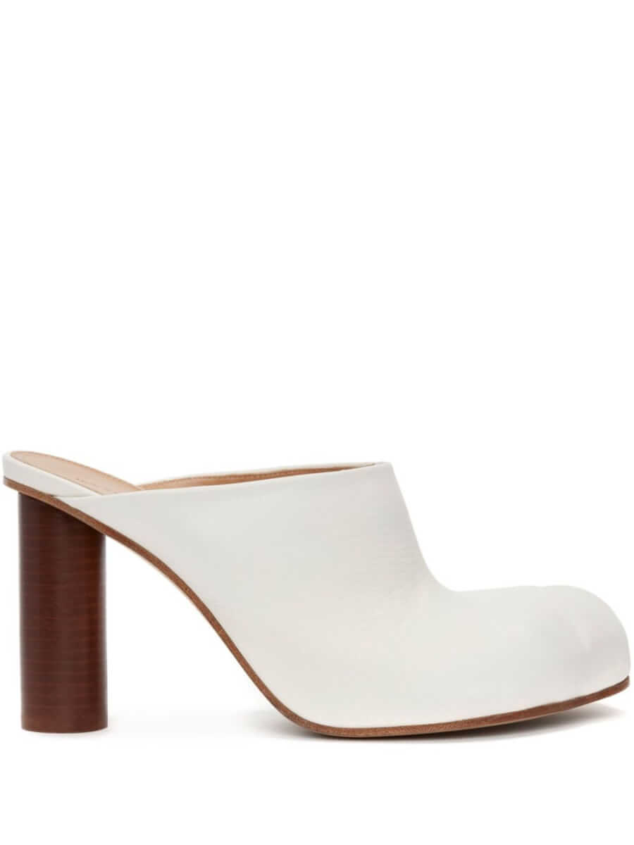 JW Anderson Paw 90mm leather mules - White