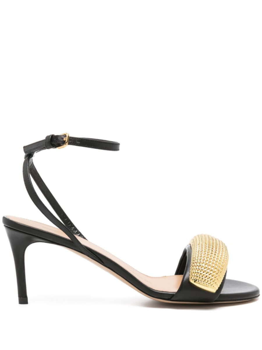 JW Anderson Poppy 70mm leather sandals - Gold