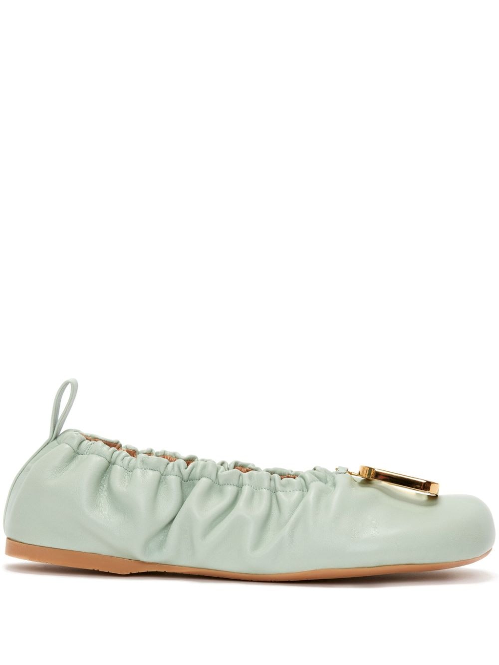 JW Anderson Puller leather ballerina shoes - Green