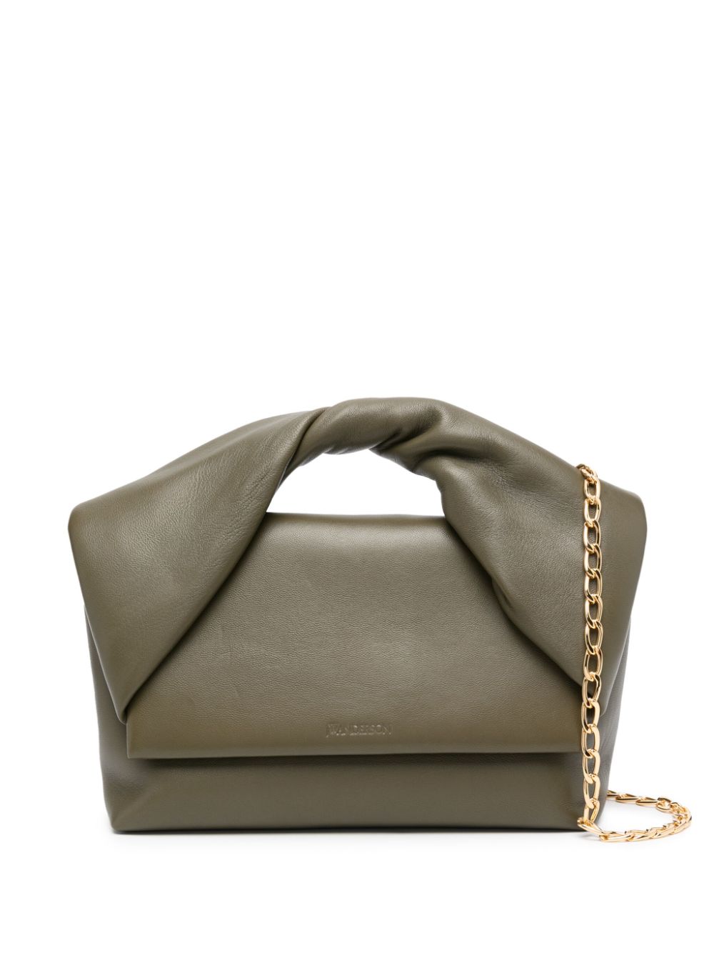 JW Anderson Twister leather tote bag - Green