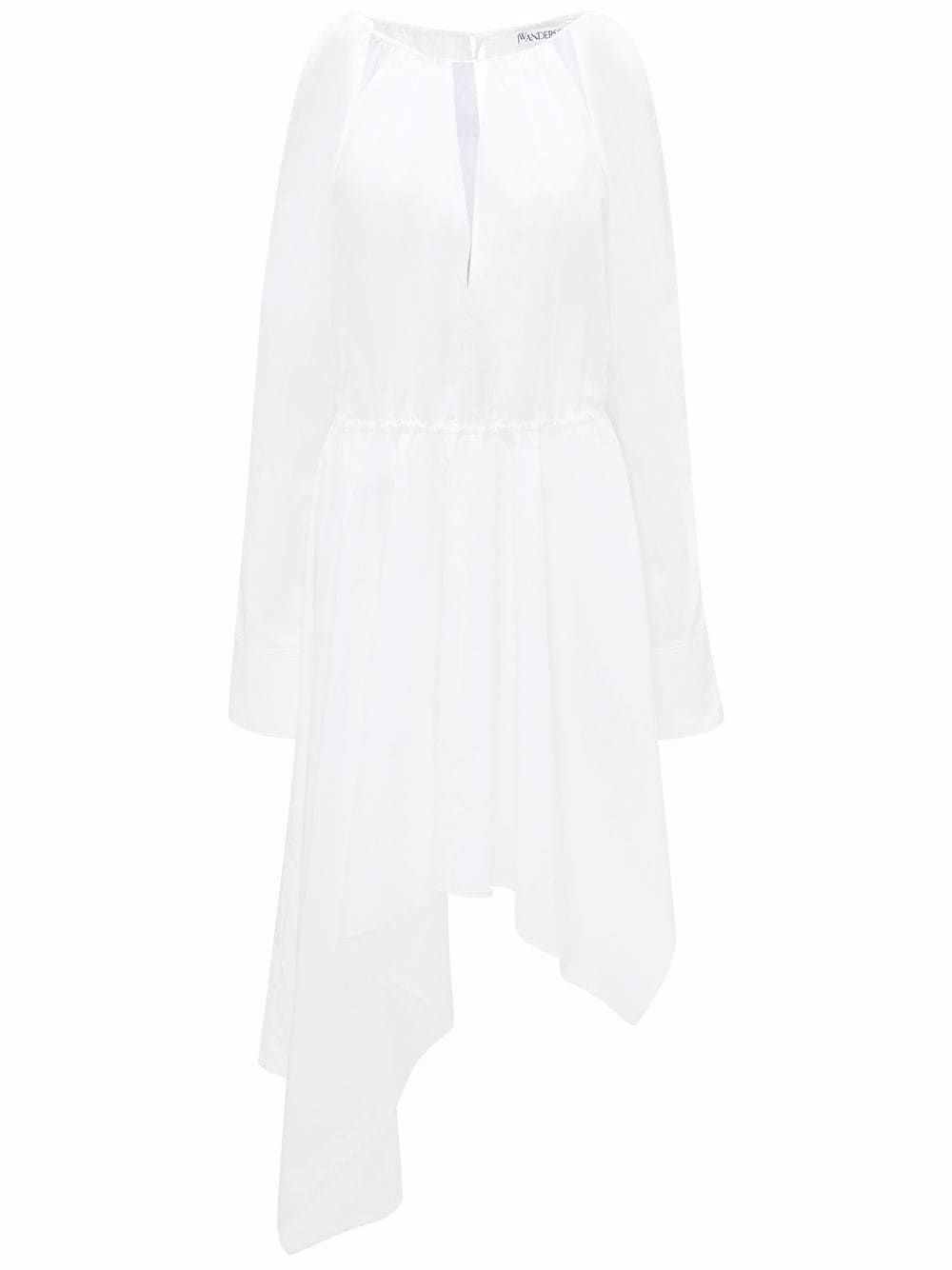 JW Anderson cold-shoulder asymmetric midi dress - White