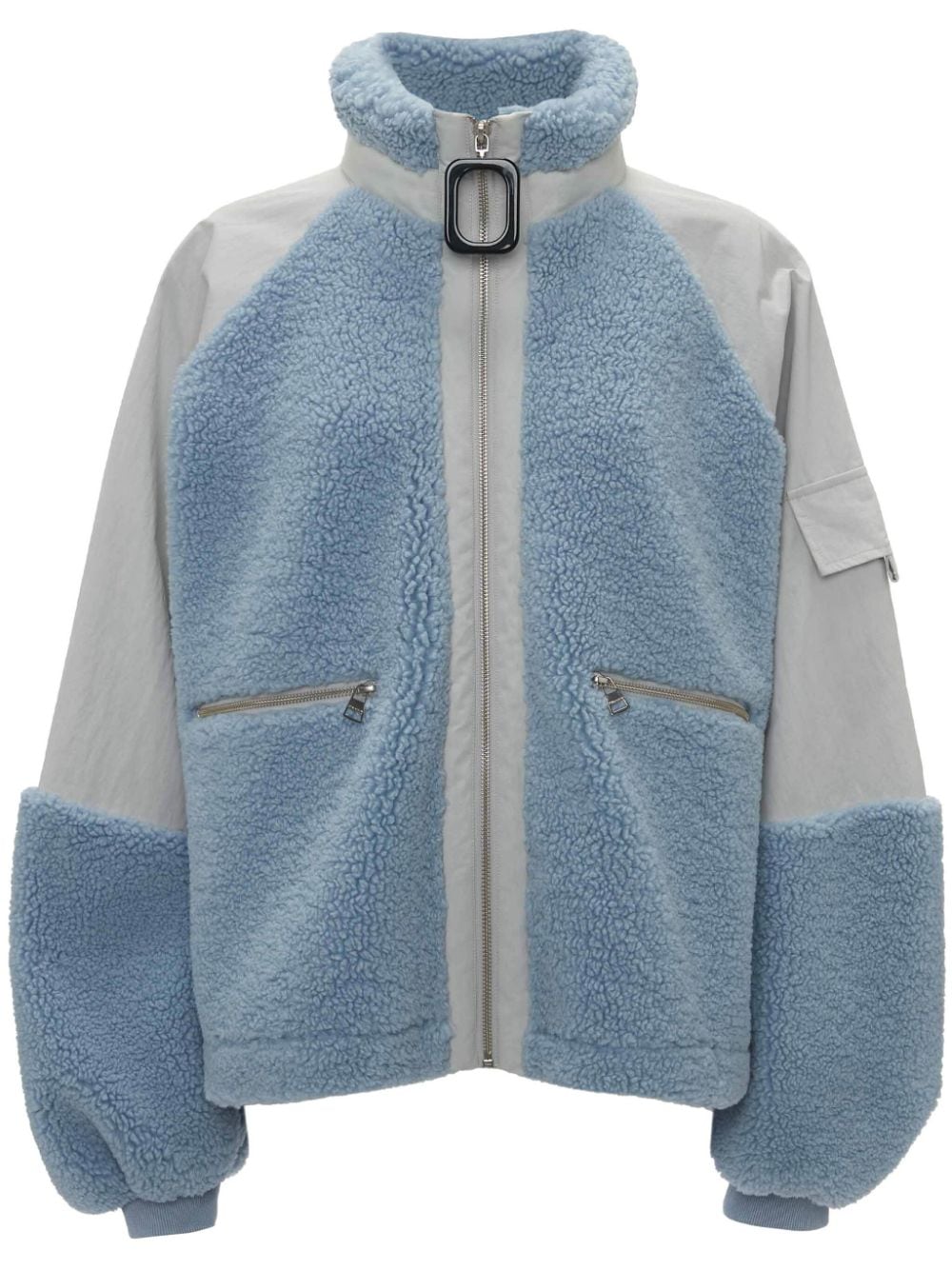 JW Anderson colour-block fleece track jacket - Blue