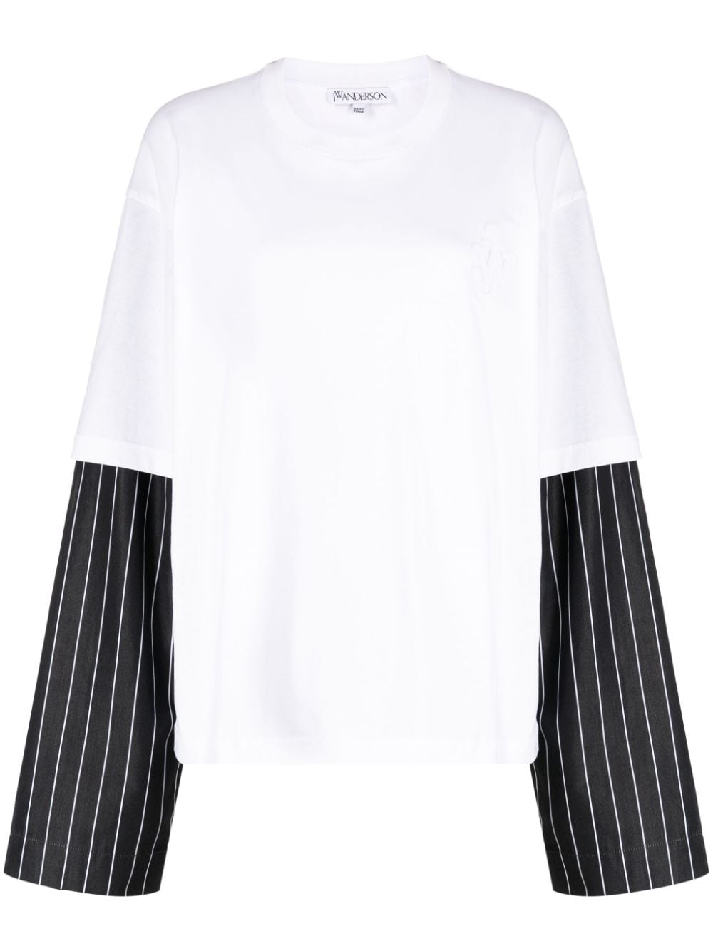 JW Anderson contrast-sleeves cotton T-shirt - White
