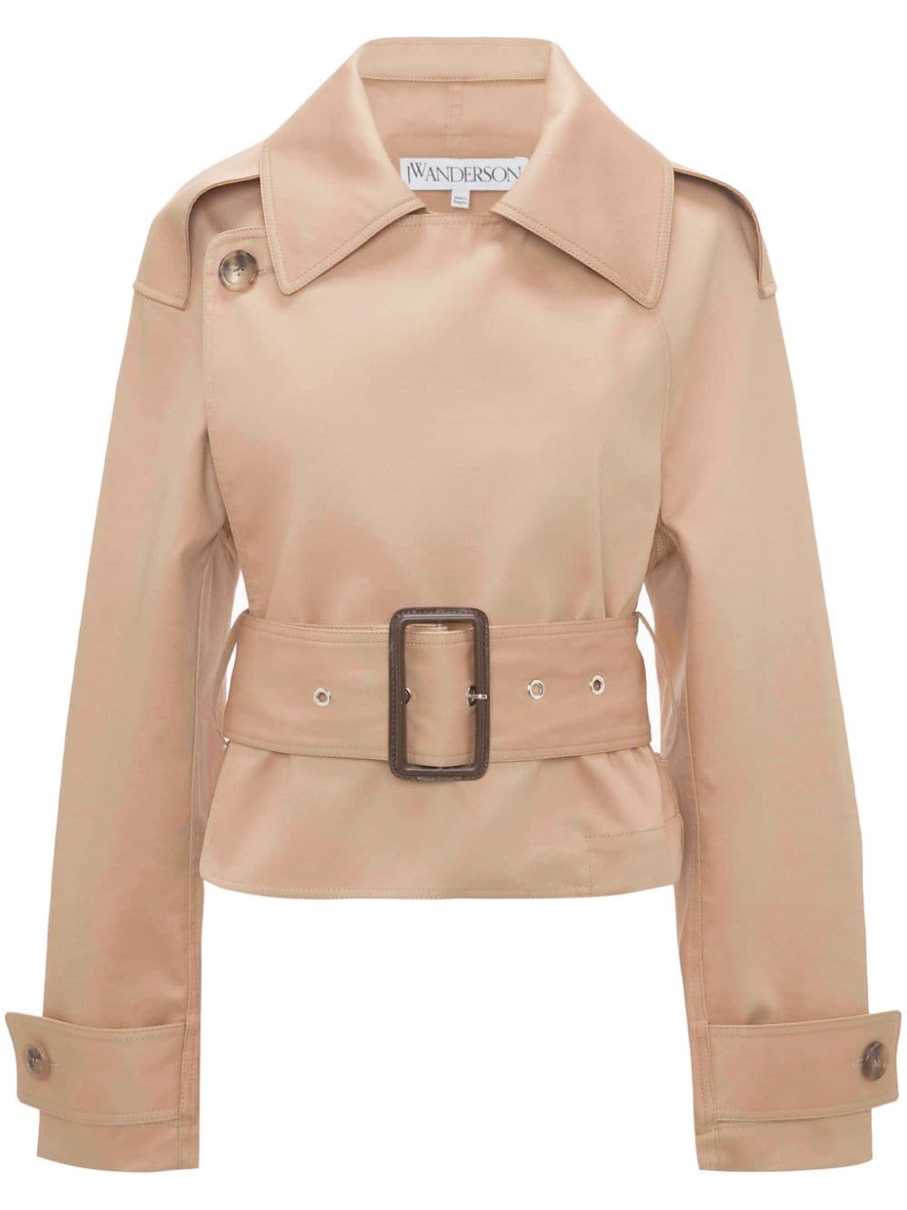JW Anderson cropped cotton trench jacket - Neutrals