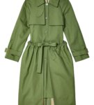 JW Anderson gathered-detail belted trench coat - Green