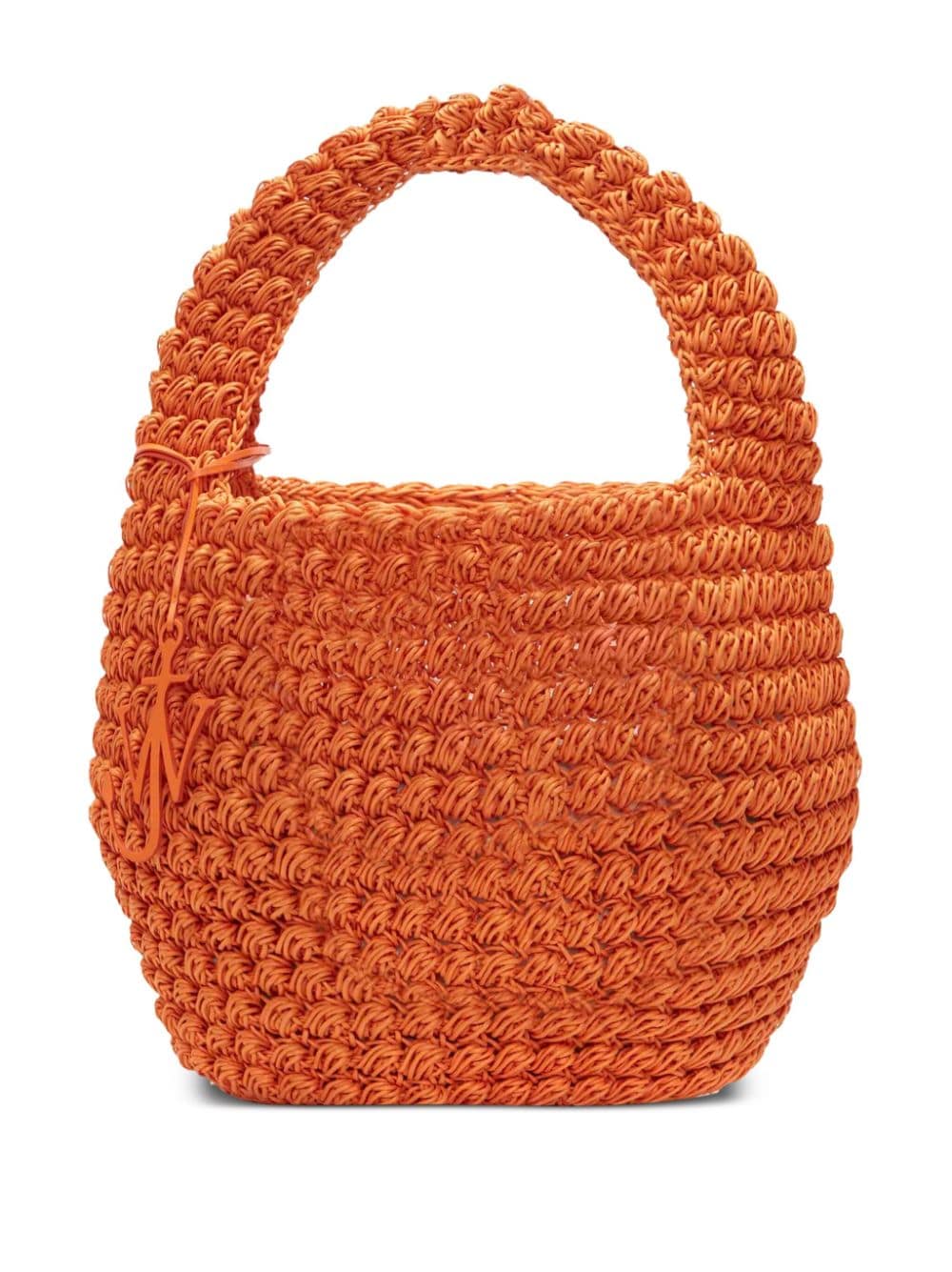 JW Anderson large Popcorn crochet bucket bag - Orange