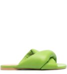 JW Anderson leather flat sandals - Green