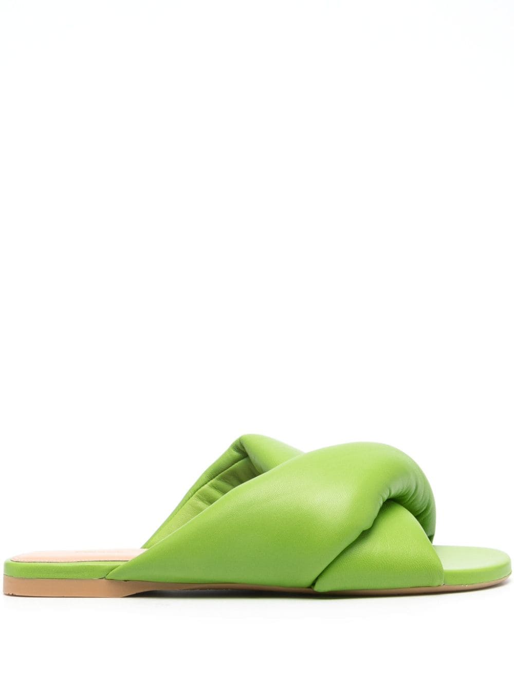 JW Anderson leather flat sandals - Green