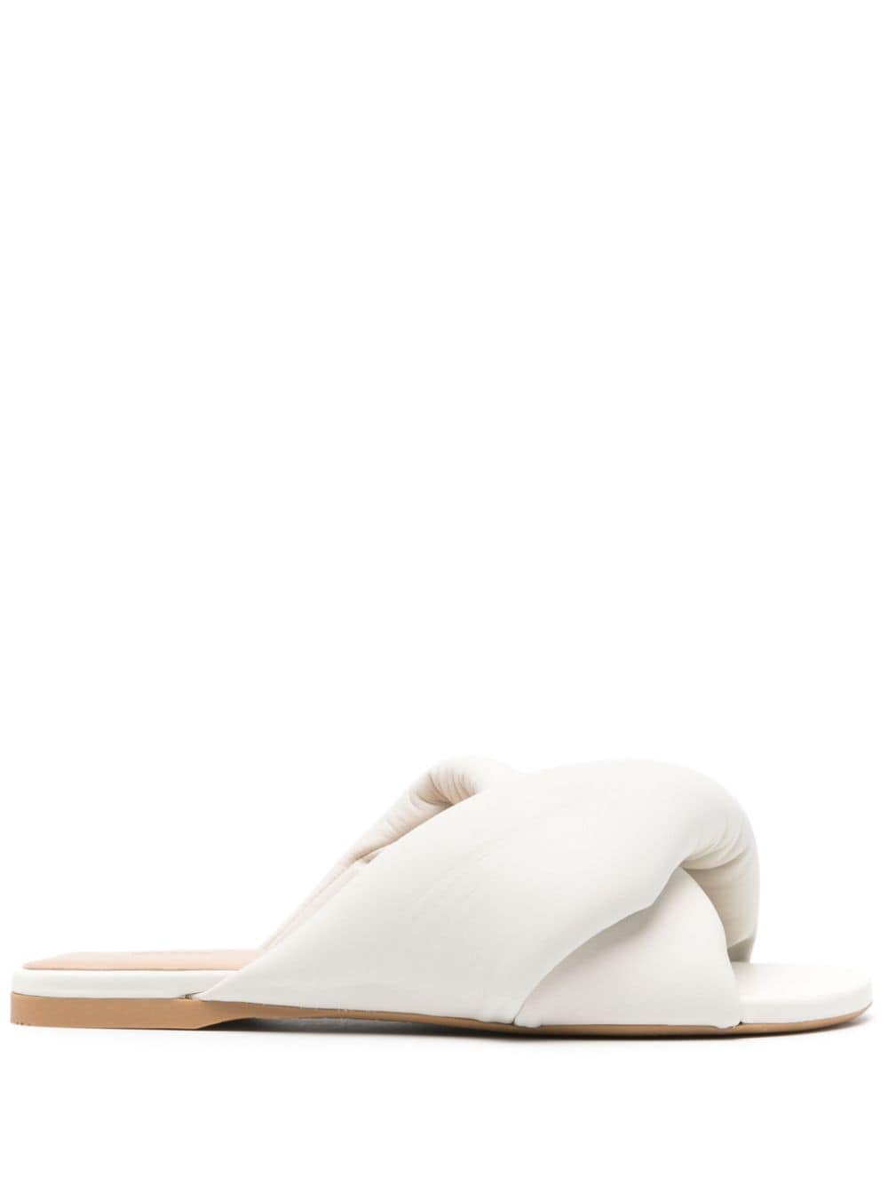 JW Anderson leather flat sandals - White