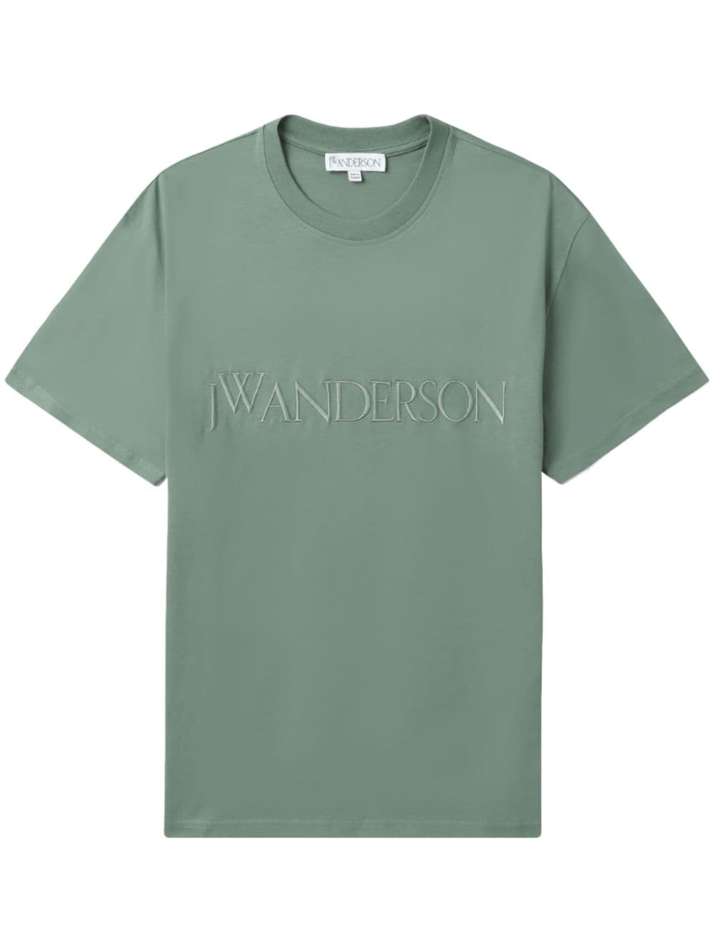 JW Anderson logo-embroidered cotton T-shirt - Green