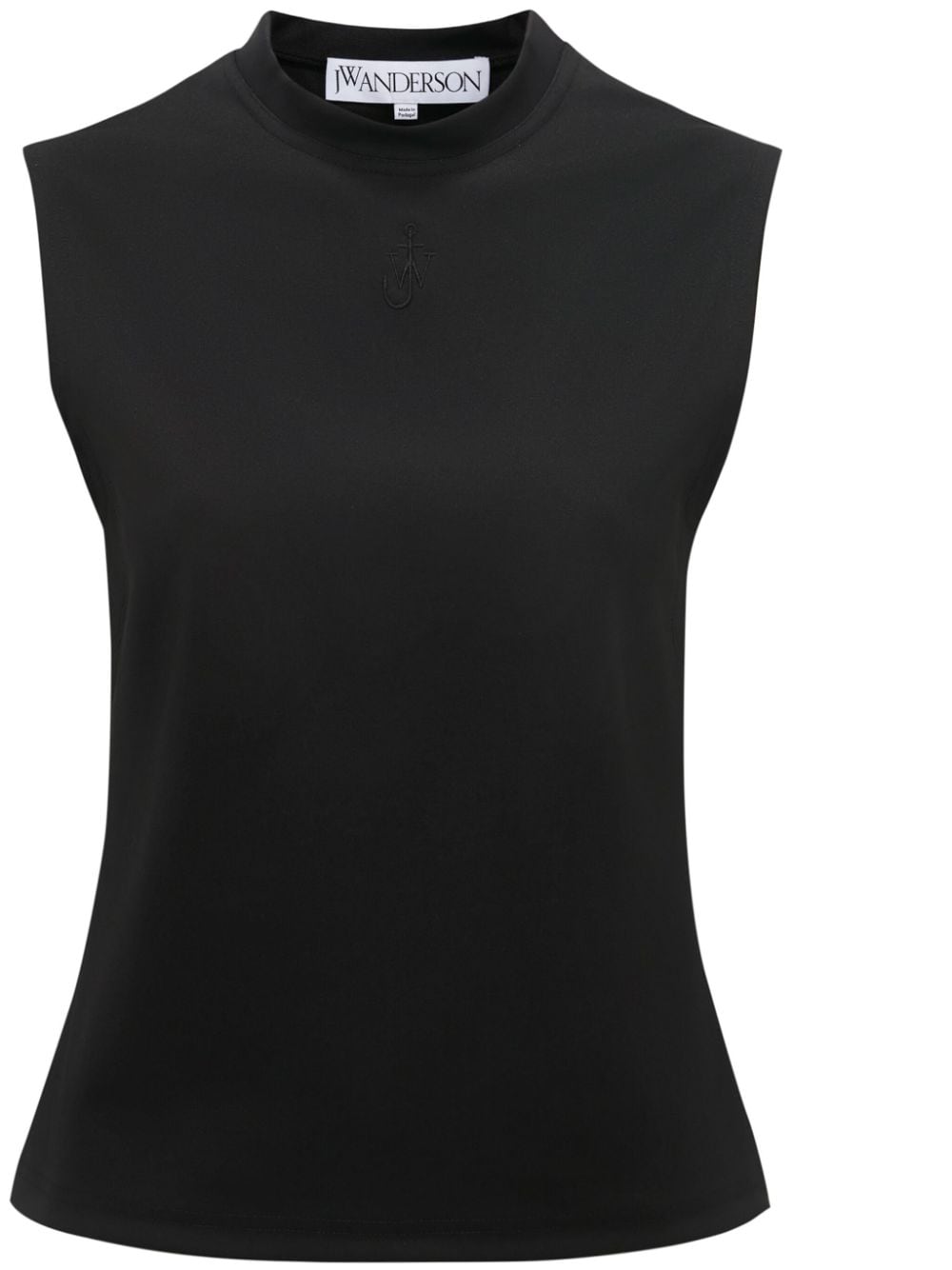 JW Anderson logo-embroidered tank top - Black