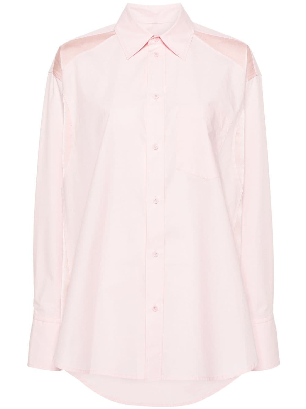 JW Anderson panelled cotton-poplin shirt - Pink