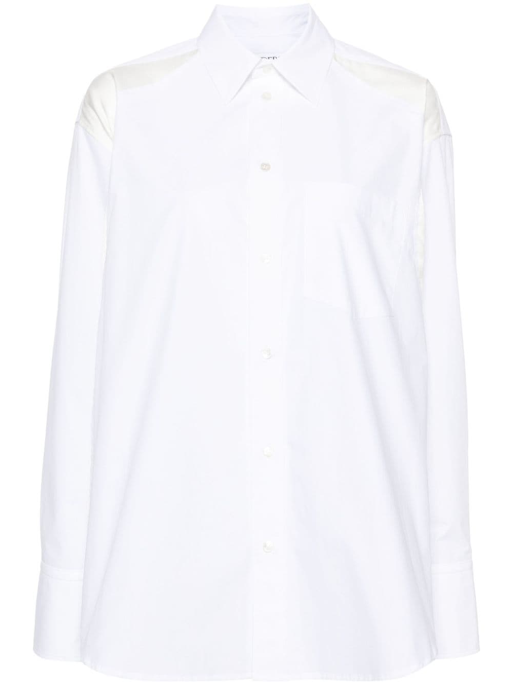 JW Anderson panelled cotton-poplin shirt - White