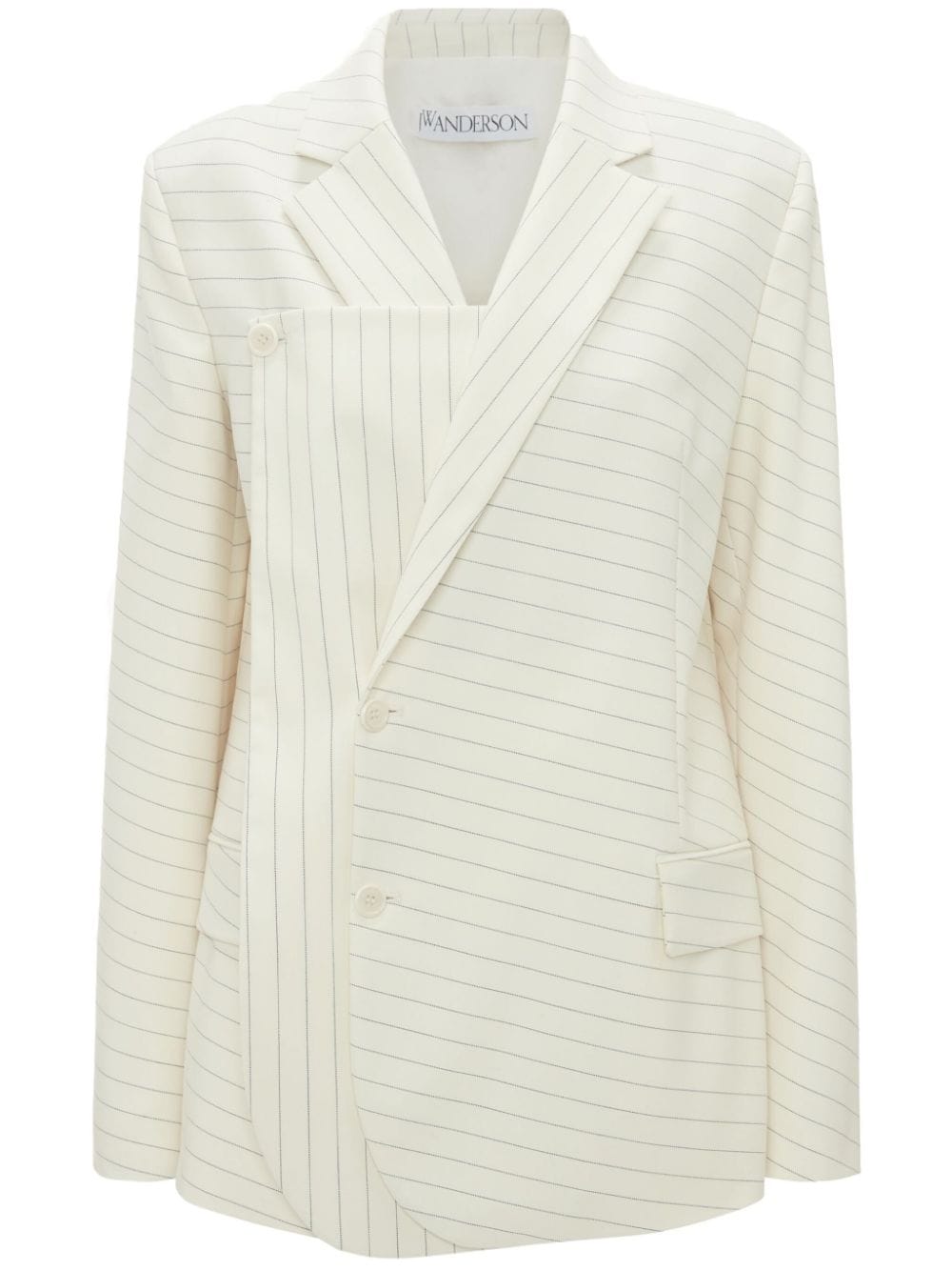 JW Anderson pinstripe-pattern layered blazer - White