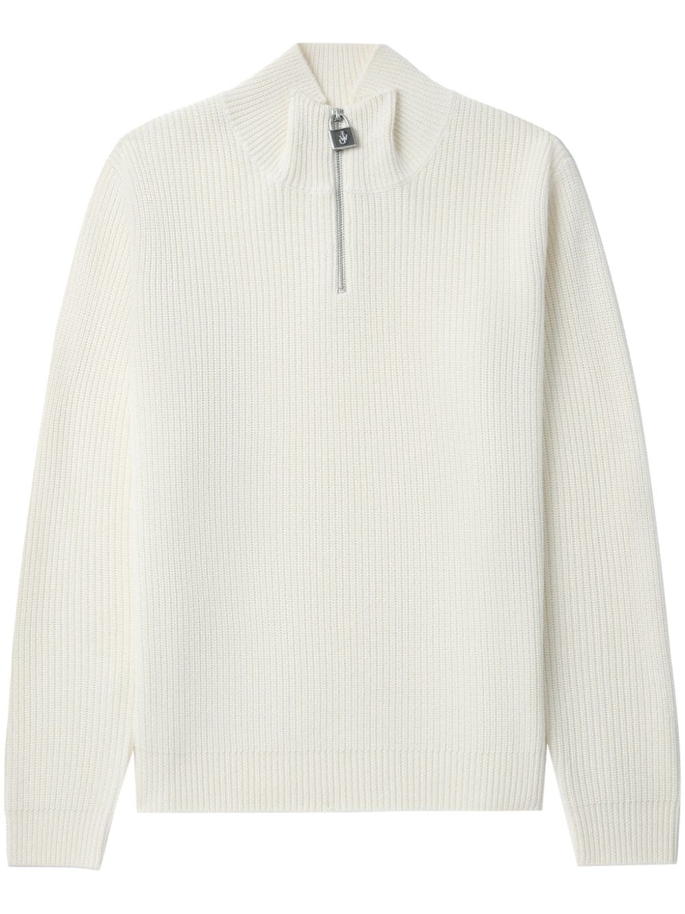 JW Anderson ribbed-knit zip-fastening jumper - White