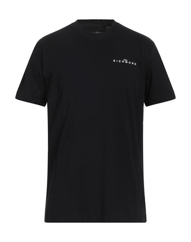 John Richmond Man T-shirt Black Size XL Cotton
