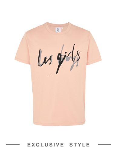 Les Girls Les Boys X Yoox Scratchy Print T-shirt Man T-shirt Pink Size M Cotton