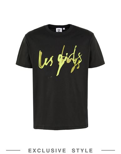 Les Girls Les Boys X Yoox Scratchy Print T-shirt Man T-shirt Steel grey Size L Cotton