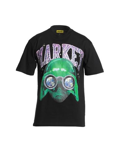 Market Alien Sightseeing T-shirt Man T-shirt Black Size M Cotton