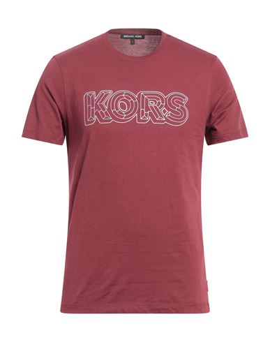 Michael Kors Mens Man T-shirt Burgundy Size S Cotton