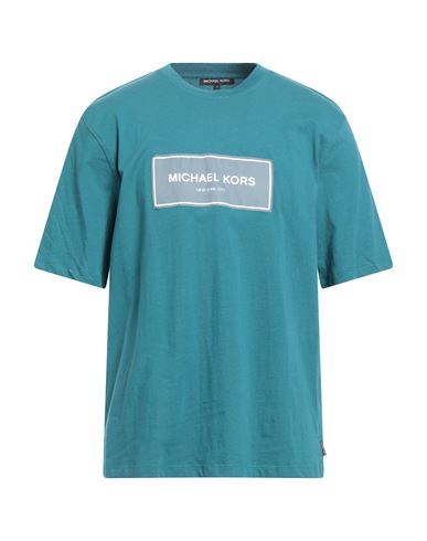 Michael Kors Mens Man T-shirt Deep jade Size M Cotton