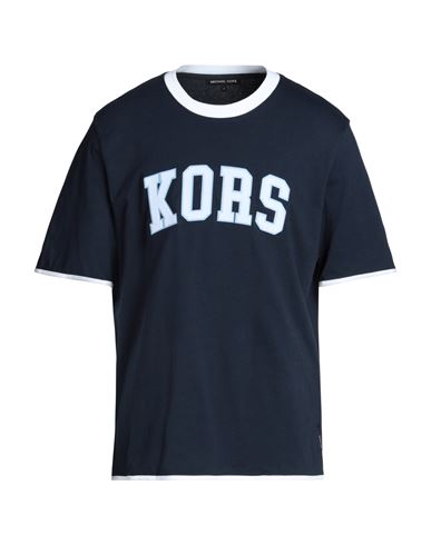 Michael Kors Mens Man T-shirt Midnight blue Size M Cotton