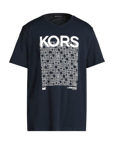 Michael Kors Mens Man T-shirt Navy blue Size XL Cotton