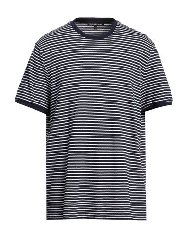 Michael Kors Mens Man T-shirt Navy blue Size XXL Cotton, Silk