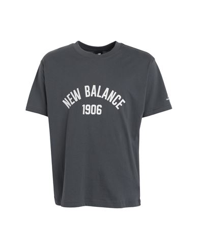 New Balance Essentials Varsity T-shirt Man T-shirt Steel grey Size XL Cotton