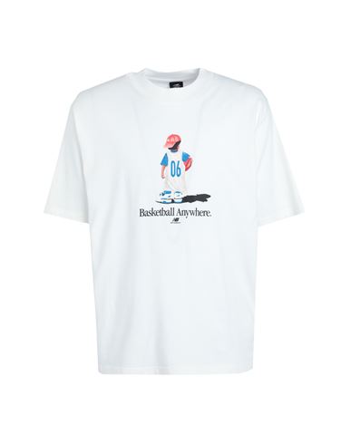 New Balance Hoops Graphic T-shirt Man T-shirt White Size S Cotton