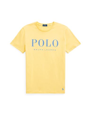 Polo Ralph Lauren Custom Slim Fit Logo Jersey T-shirt Man T-shirt Light yellow Size S Cotton