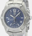 Tag Heuer Blue Stainless Steel 2000 Exclusive Seychelles Quartz Chronograph Men's Wristwatch 38 mm