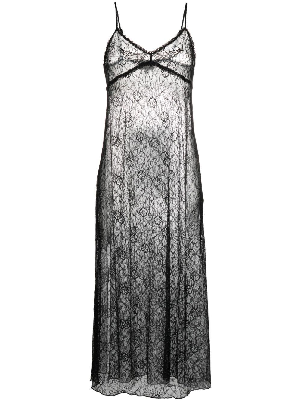 Zadig&Voltaire Ryzig sheer-lace slip dress - Black