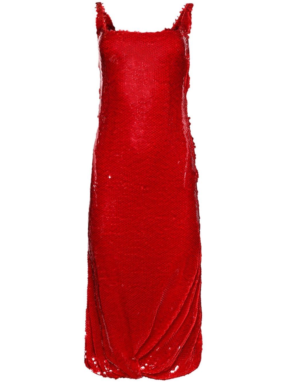 16Arlington Sidd sequinned midi dress - Red