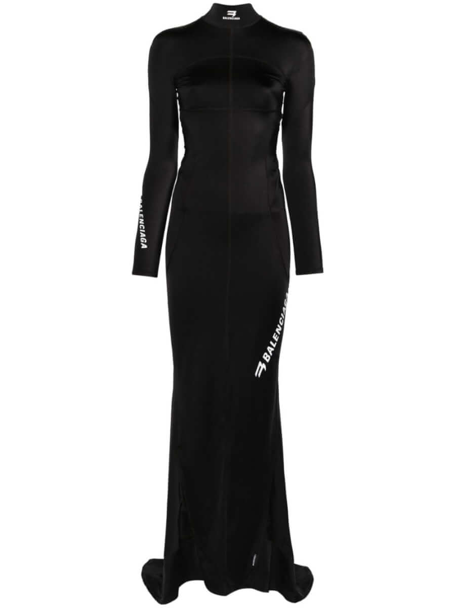 Balenciaga Sporty B technical-jersey dress - Black