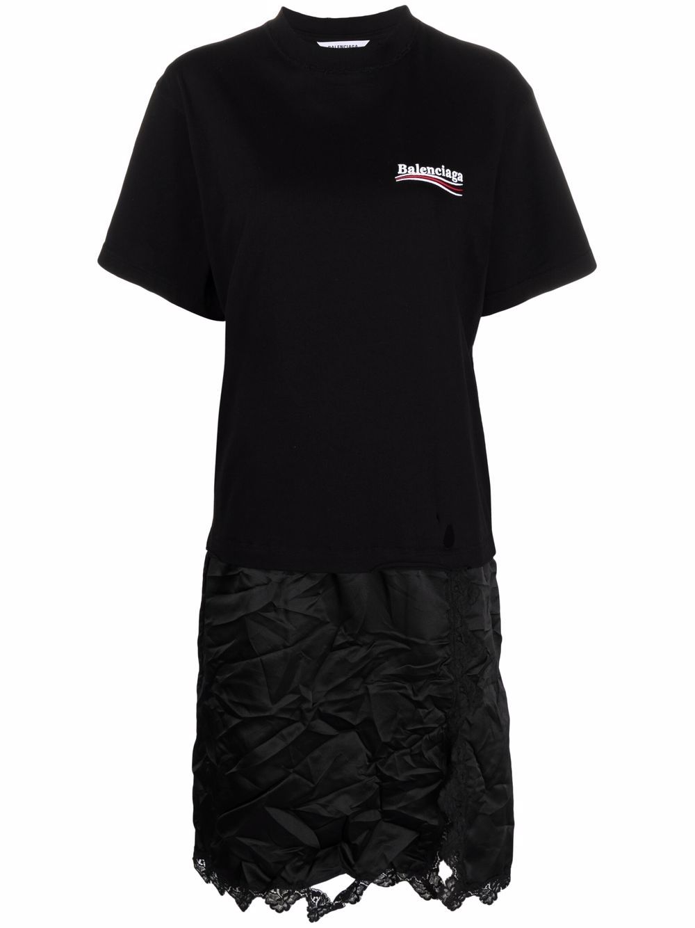 Balenciaga T-shirt slip dress - Black