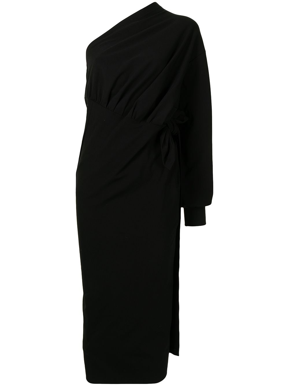 Balenciaga asymmetric wrap dress - Black