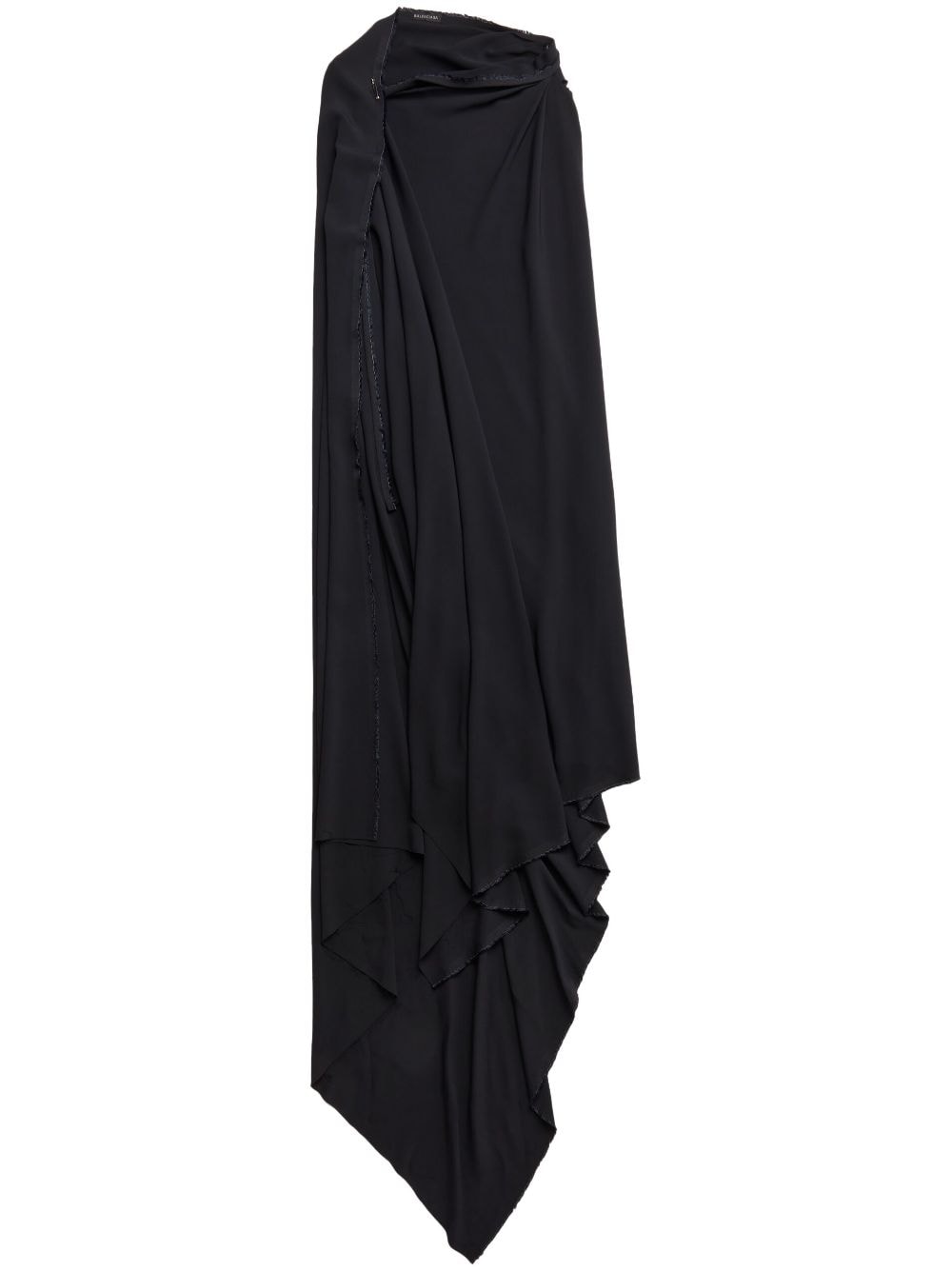 Balenciaga draped asymmetric dress - Black