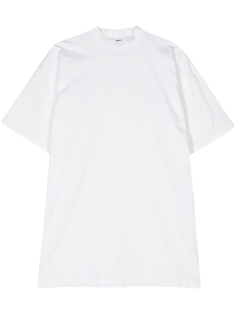 Balenciaga logo-print cotton T-shirt dress - White