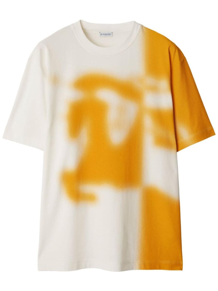 Burberry EKD two-tone cotton T-shirt - White