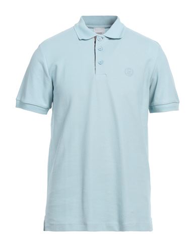 Burberry Man Polo shirt Sky blue Size XXL Cotton