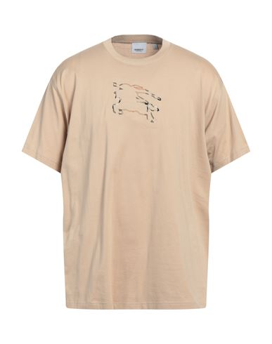 Burberry Man T-shirt Sand Size XL Cotton, Elastane