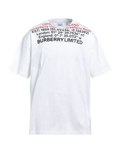 Burberry Man T-shirt White Size L Cotton