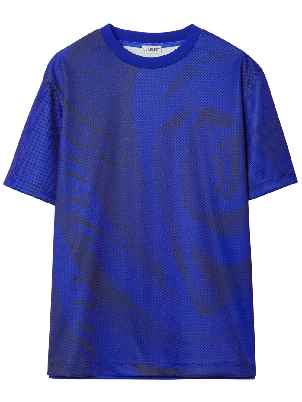 Burberry Rose-print stretch-jersey T-shirt - Blue