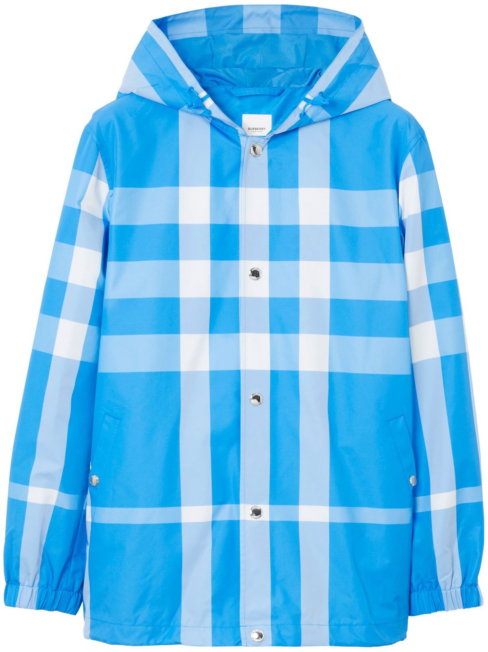 Burberry checked hooded jacket - Blue